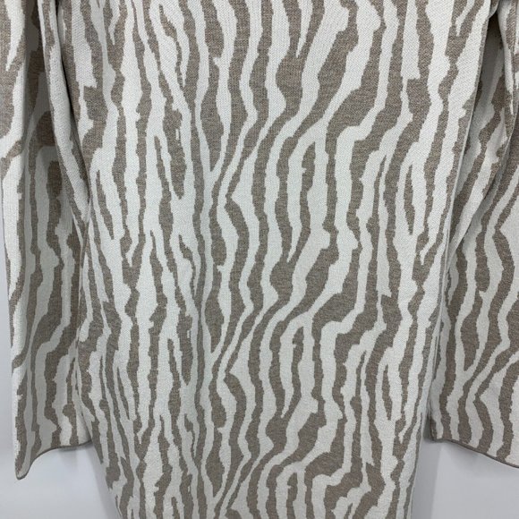 Express Dress Zebra Print Stretch Knit Long Sleeve Bodycon - Picture 10 of 11